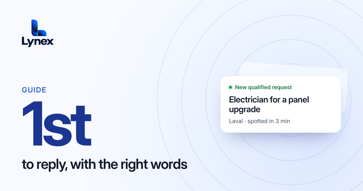 Lynex guide: be the first to answer a request posted in a local group